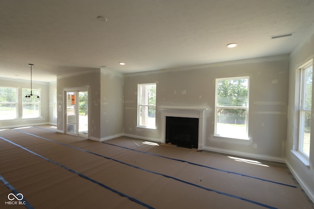 5517 Sienna Ct, Brownsburg, IN 46112 - unfurnished living room featuring a fireplace, baseboards, and recessed lighting