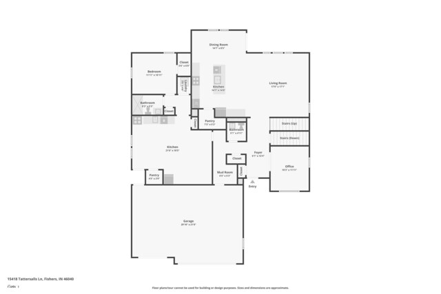 15418 Tattersalls Ln, Fishers, IN 46040 - view of room layout