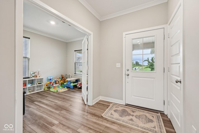 15418 Tattersalls Ln, Fishers, IN 46040 - foyer with crown molding and wood finished floors