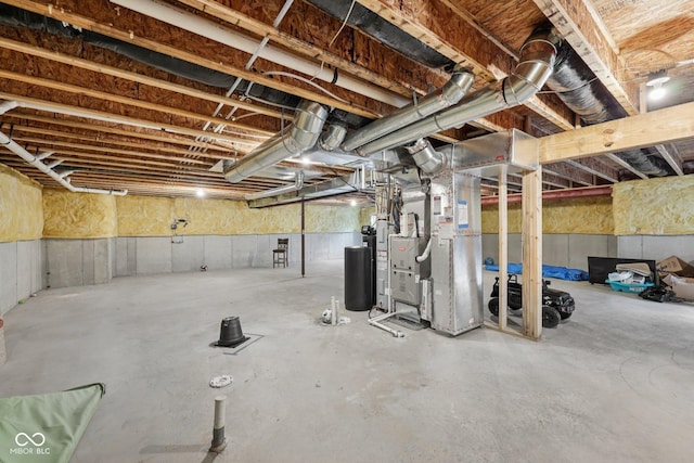 15418 Tattersalls Ln, Fishers, IN 46040 - unfinished below grade area with heating unit