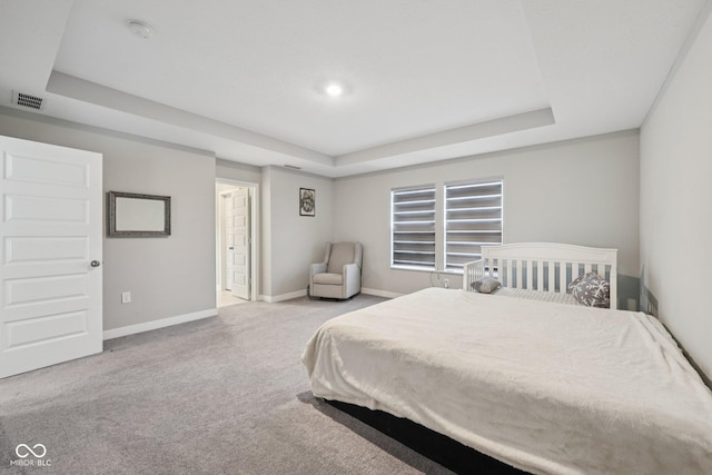 15418 Tattersalls Ln, Fishers, IN 46040 - bedroom featuring a tray ceiling and carpet