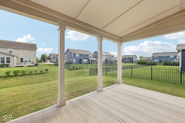 15418 Tattersalls Ln, Fishers, IN 46040 - wooden deck with a residential view and a patio