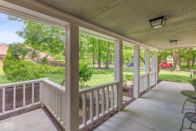 8934 Pinyon Ct, Indianapolis, IN 46260 - porch featuring a yard