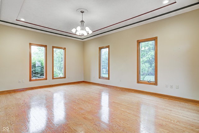 7333 State Road 42, Martinsville, IN 46151 - unfurnished room with plenty of natural light, a chandelier, wood finished floors, and recessed lighting