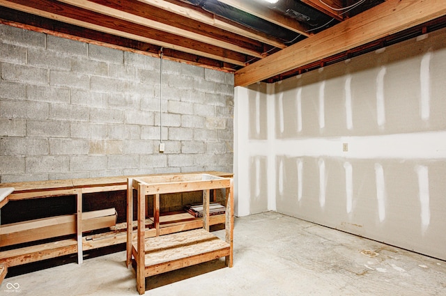 7333 State Road 42, Martinsville, IN 46151 - unfinished below grade area with concrete block wall