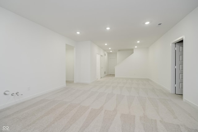 1510 Stonehaven Dr, Westfield, IN 46074 - finished basement with recessed lighting, light carpet, and baseboards