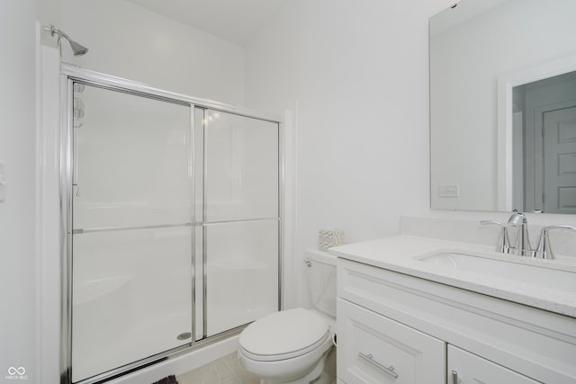 1510 Stonehaven Dr, Westfield, IN 46074 - full bath featuring vanity, a shower stall, and toilet