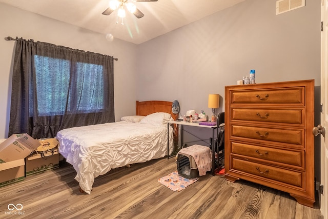 121 George Ct, Danville, IN 46122 - bedroom featuring light wood finished floors and a ceiling fan