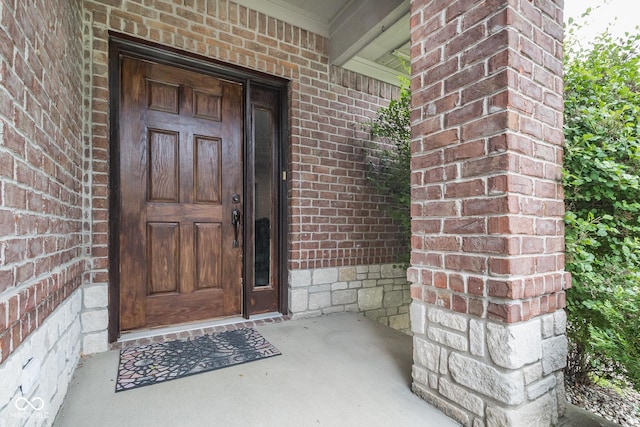 121 George Ct, Danville, IN 46122 - view of exterior entry with brick siding and covered porch