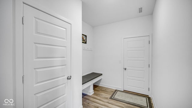 7226 Sayers Rd, Indianapolis, IN 46259 - mudroom with light wood-type flooring and baseboards