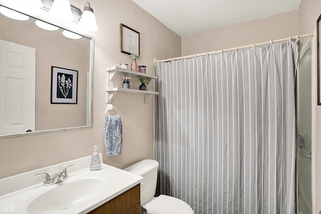 200 Forum Dr, Whiteland, IN 46184 - full bath with vanity, toilet, and a shower with curtain