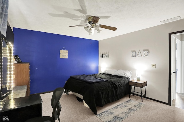 200 Forum Dr, Whiteland, IN 46184 - bedroom with carpet floors, ceiling fan, and baseboards