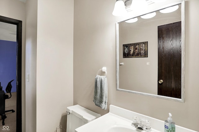 200 Forum Dr, Whiteland, IN 46184 - half bath featuring toilet and vanity