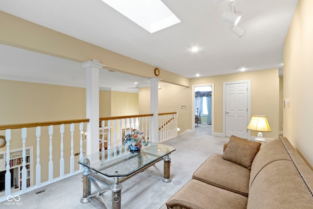 8723 Bergeson Dr, Indianapolis, IN 46278 - carpeted living area featuring recessed lighting and baseboards