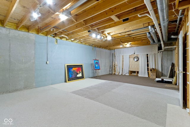 8723 Bergeson Dr, Indianapolis, IN 46278 - view of unfinished below grade area