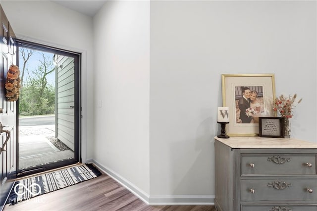14350 Ludwell Ct, Fishers, IN 46037 - entryway with wood finished floors and baseboards