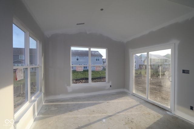 4290 Ironclad Dr, Bargersville, IN 46106 - unfurnished sunroom featuring lofted ceiling and healthy amount of natural light