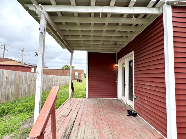 104 W Pearl St, Trafalgar, IN 46181 - view of wooden terrace