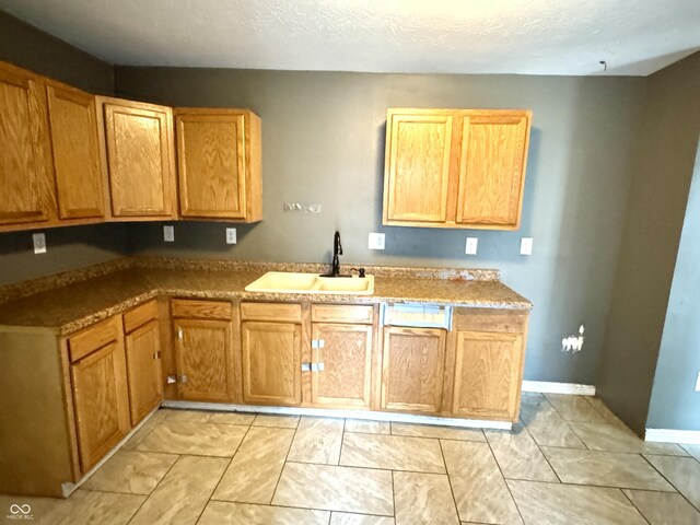 104 W Pearl St, Trafalgar, IN 46181 - kitchen featuring a sink and baseboards