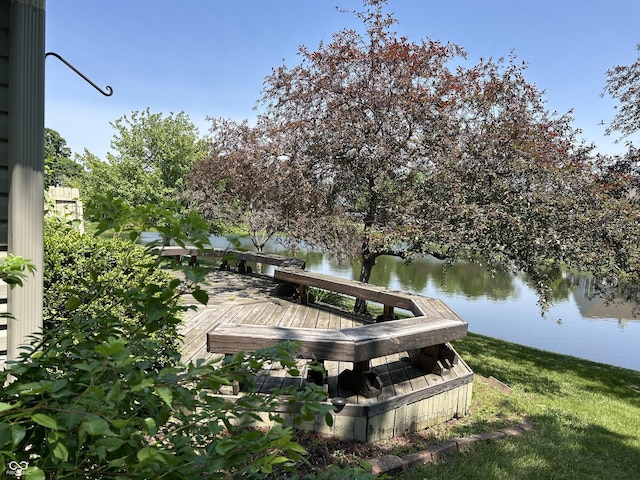 11014 Lake Run Dr, Fishers, IN 46038 - dock area with a water view