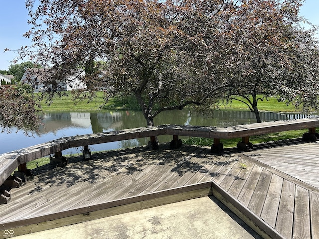 11014 Lake Run Dr, Fishers, IN 46038 - dock featuring a deck with water view
