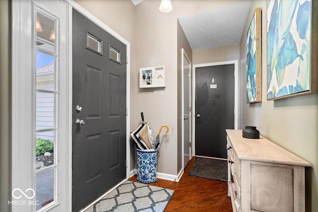 11041 Limbach Cir, Indianapolis, IN 46236 - entrance foyer featuring dark wood-style flooring, baseboards, and healthy amount of natural light