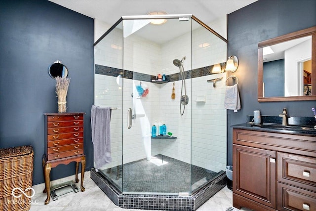 11041 Limbach Cir, Indianapolis, IN 46236 - full bath featuring vanity and a stall shower