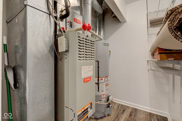 8684 Captain Dr, Avon, IN 46123 - utility room with water heater and heating unit
