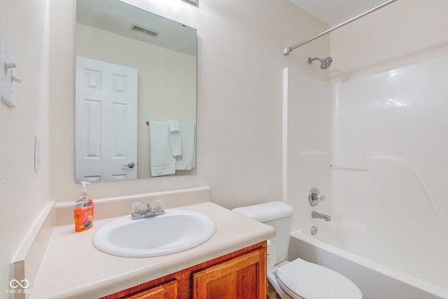 8684 Captain Dr, Avon, IN 46123 - full bathroom with toilet, vanity, and shower / tub combination
