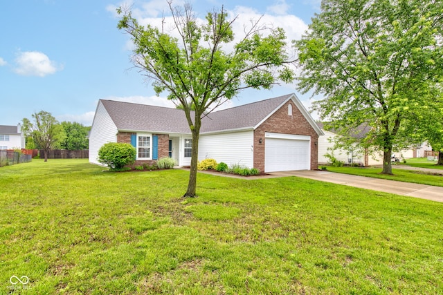 8684 Captain Dr, Avon, IN 46123 - view of front of property featuring brick siding, concrete driveway, a garage, and a shingled roof