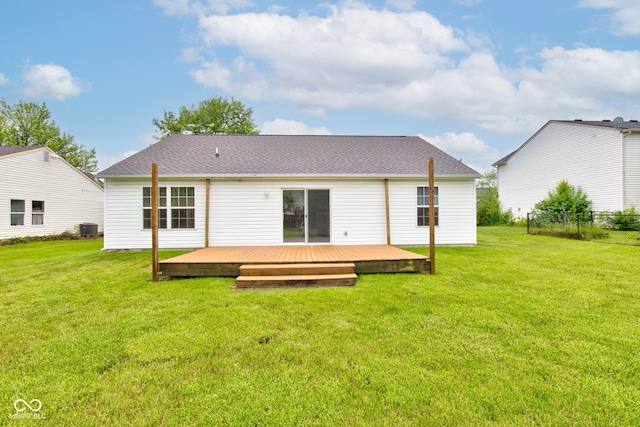 8684 Captain Dr, Avon, IN 46123 - back of house featuring a deck and cooling unit