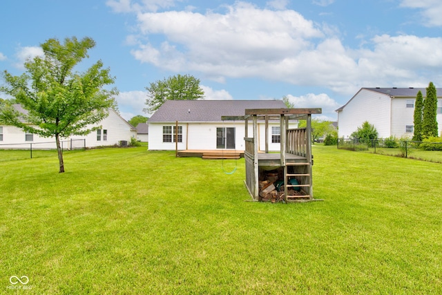 8684 Captain Dr, Avon, IN 46123 - back of house with a deck