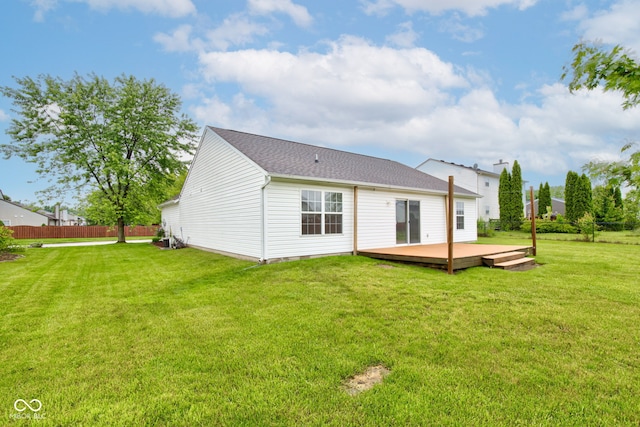 8684 Captain Dr, Avon, IN 46123 - back of house with a wooden deck