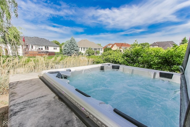 7093 Republic Ln, Indianapolis, IN 46259 - view of pool with a residential view and a hot tub