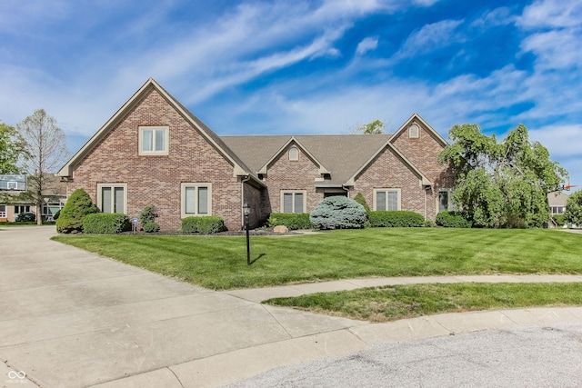 7093 Republic Ln, Indianapolis, IN 46259 - view of front of home featuring brick siding and a front lawn