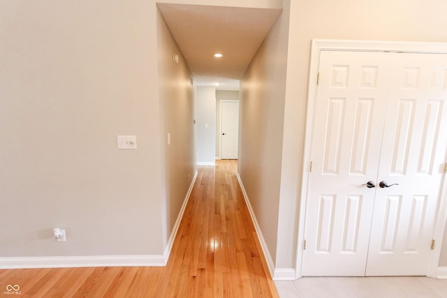 7093 Republic Ln, Indianapolis, IN 46259 - hallway with light wood finished floors, recessed lighting, and baseboards