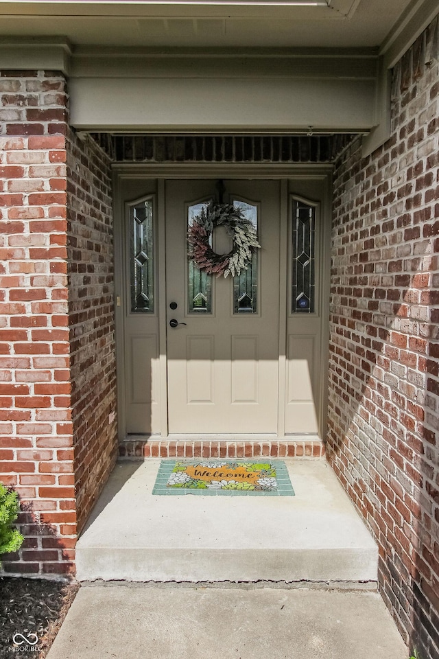 7093 Republic Ln, Indianapolis, IN 46259 - property entrance featuring brick siding