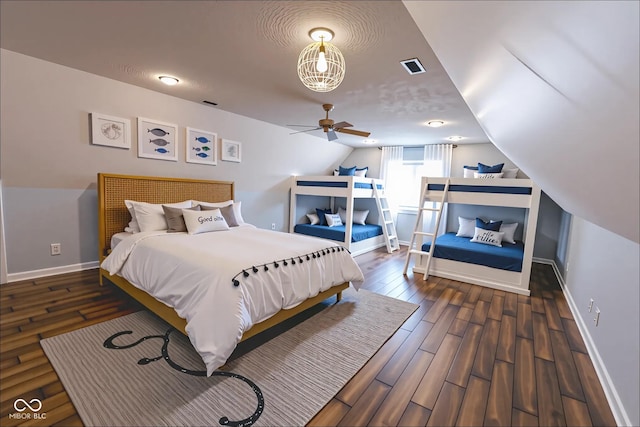 7093 Republic Ln, Indianapolis, IN 46259 - bedroom featuring wood finished floors and vaulted ceiling