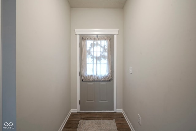 19144 Goins Blvd, Westfield, IN 46074 - doorway featuring dark wood-style flooring and baseboards