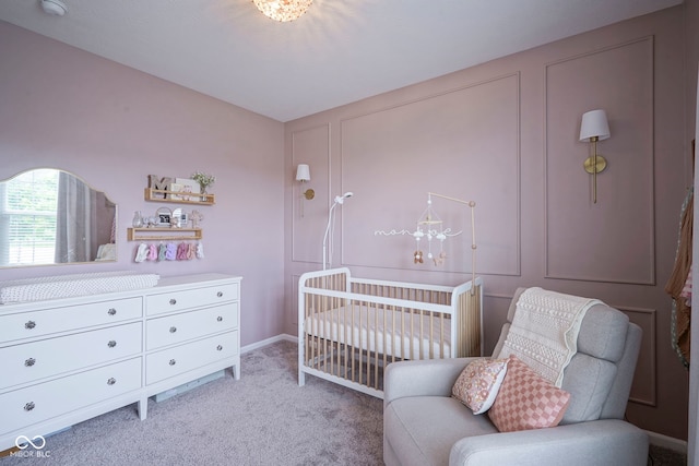 19144 Goins Blvd, Westfield, IN 46074 - bedroom featuring a nursery area, light colored carpet, and baseboards