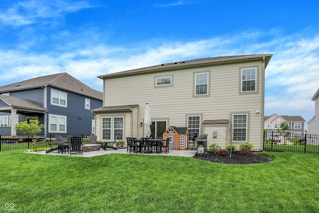 4602 Hayward Way, Westfield, IN 46062 - rear view of property with a patio area and an outdoor fire pit