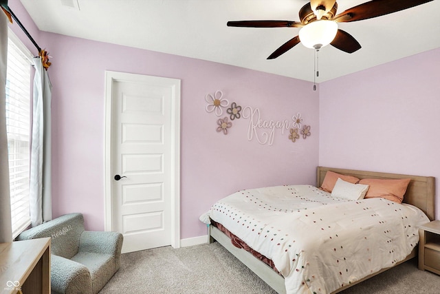 4602 Hayward Way, Westfield, IN 46062 - carpeted bedroom with multiple windows, ceiling fan, and baseboards