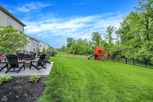 4602 Hayward Way, Westfield, IN 46062 - view of yard with a patio area and a playground