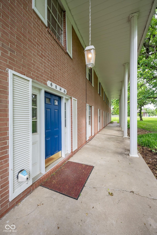 6 Heritage Dr, Terre Haute, IN 47803 - property entrance featuring brick siding