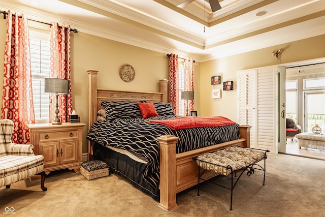 4930 Benthaven Dr E, Bargersville, IN 46106 - bedroom featuring crown molding and light colored carpet