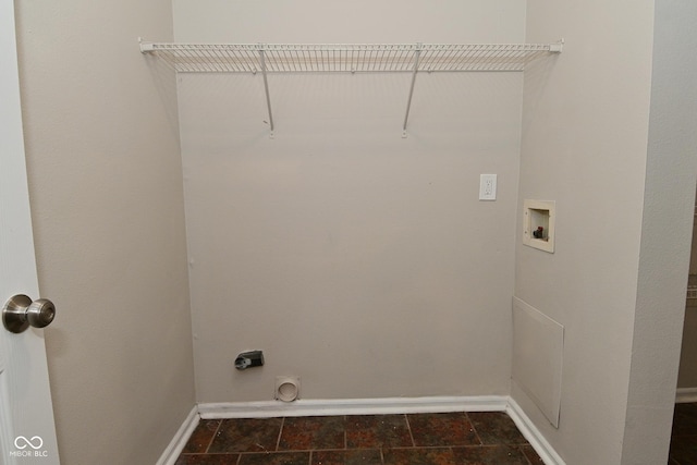 9206 Huntleigh Cir, Plainfield, IN 46168 - washroom with hookup for a washing machine, electric dryer hookup, and dark stone finish floors
