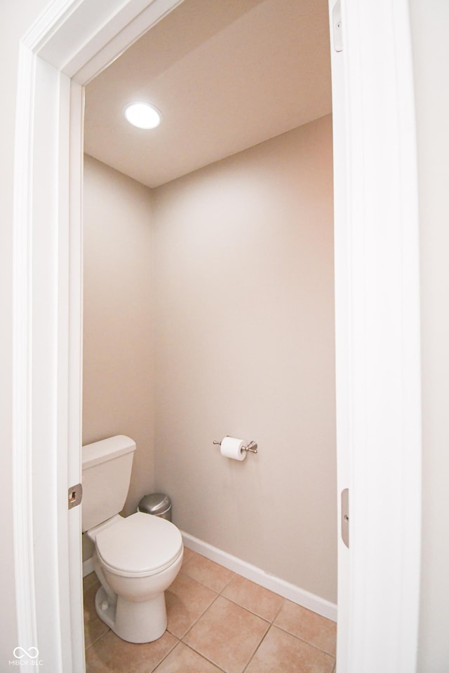 60 Bittersweet Ct, Seymour, IN 47274 - bathroom featuring tile patterned floors, toilet, and baseboards