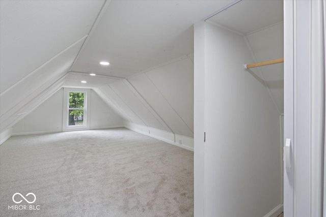 3218 N 24th St, Terre Haute, IN 47804 - additional living space with lofted ceiling, carpet, and recessed lighting