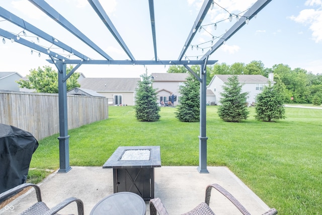 935 Northwich Ave, Westfield, IN 46074 - view of patio with a pergola, area for grilling, and a fire pit