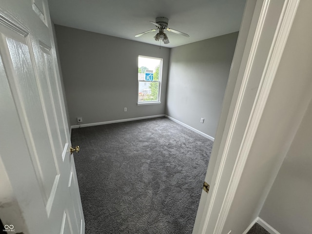 8939 Newchurch Blvd, Indianapolis, IN 46231 - unfurnished bedroom featuring carpet flooring, baseboards, and ceiling fan